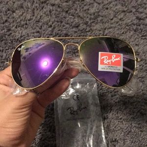 Flash lens RayBan aviator sunglasses (purple)